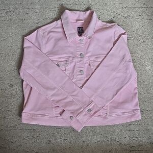 GAP Women's Soft Pink Denim Jacket, Preowned